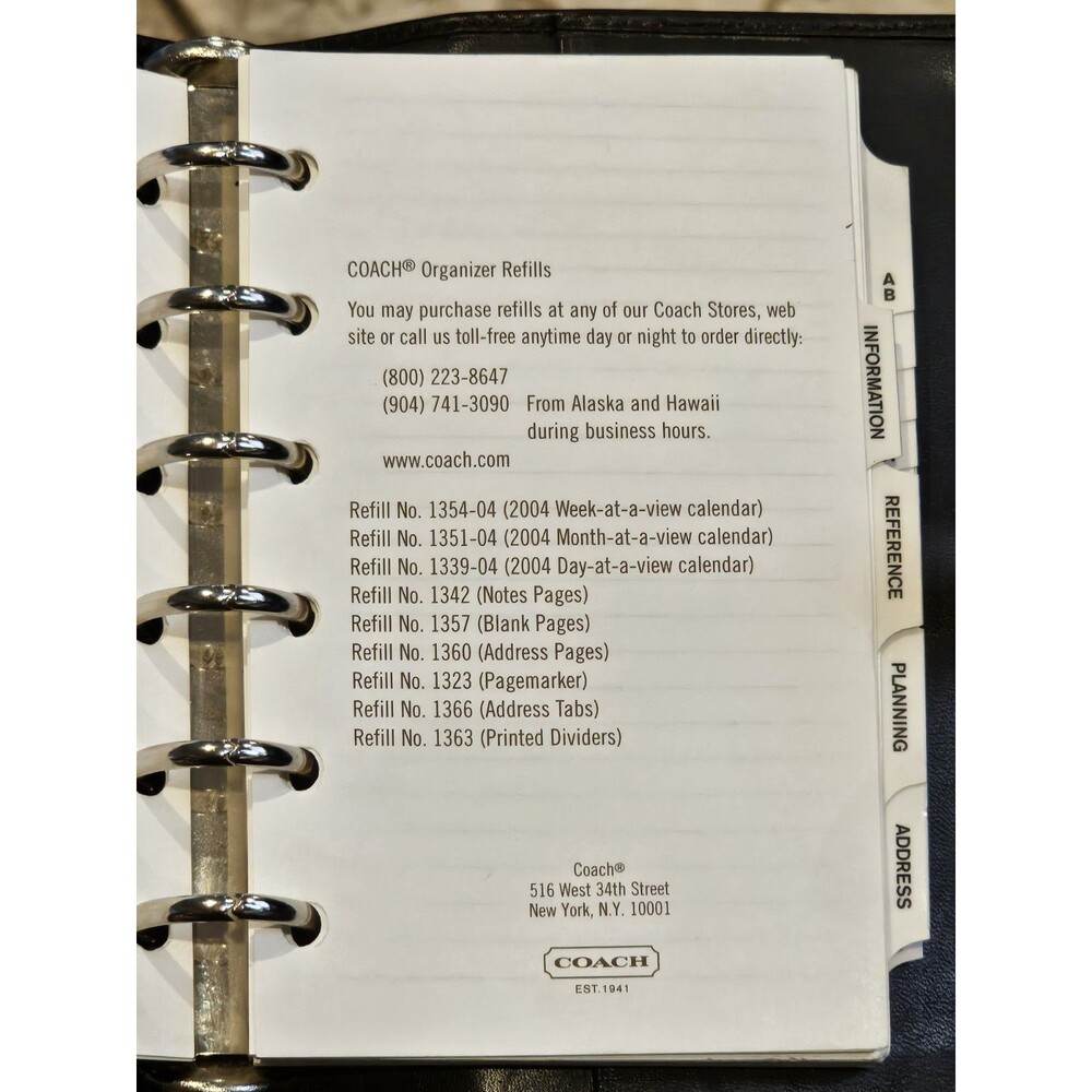 Vintage New Coach Leather Pony Hair Day Planner Circa 2001 W/New Unused Inserts - Picture 10 of 16